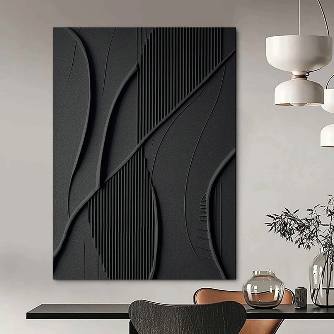 Oversized Custom - Created Hand Painted Abstract Canvas for Cottage and Entryway DLZ2165