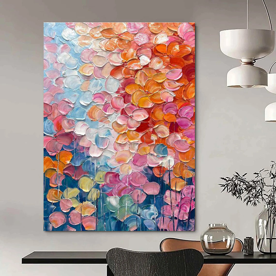 Hand-Painted Abstract Decor for Cottage Office & Bedroom DLZ2357