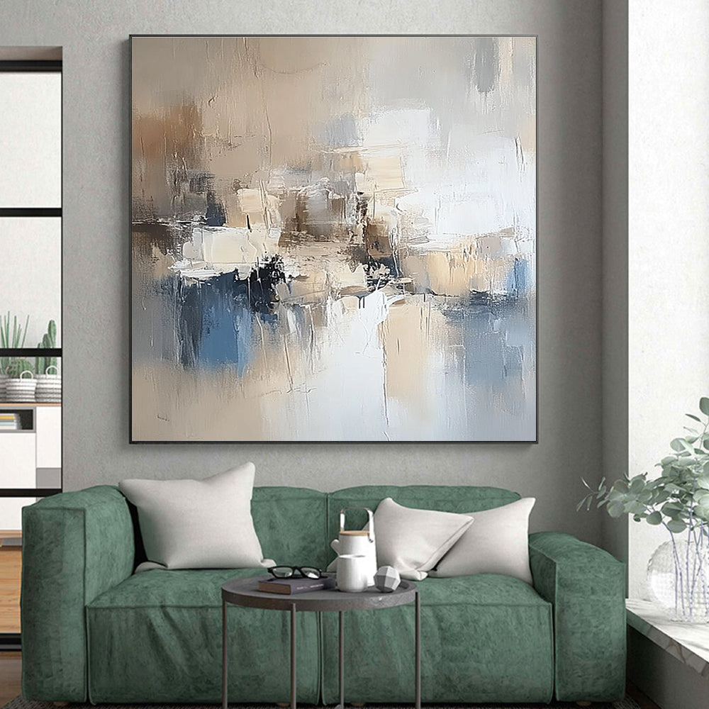 Neutral Tones Abstract Painting with Subtle Shifts GER801