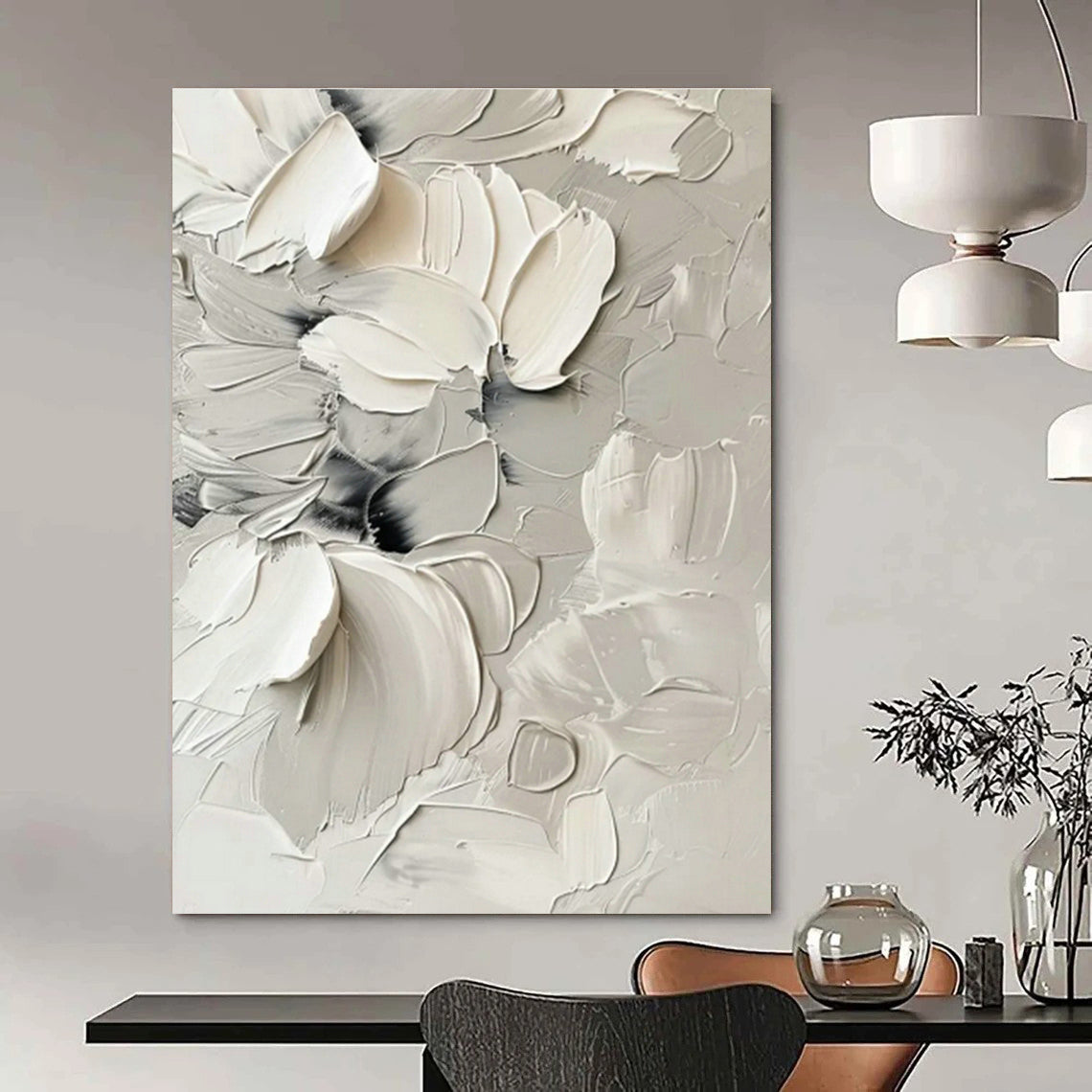Oversized Abstract Canvases for Dining Room Double - Height Walls & Office Atrium Spaces DLZ0837