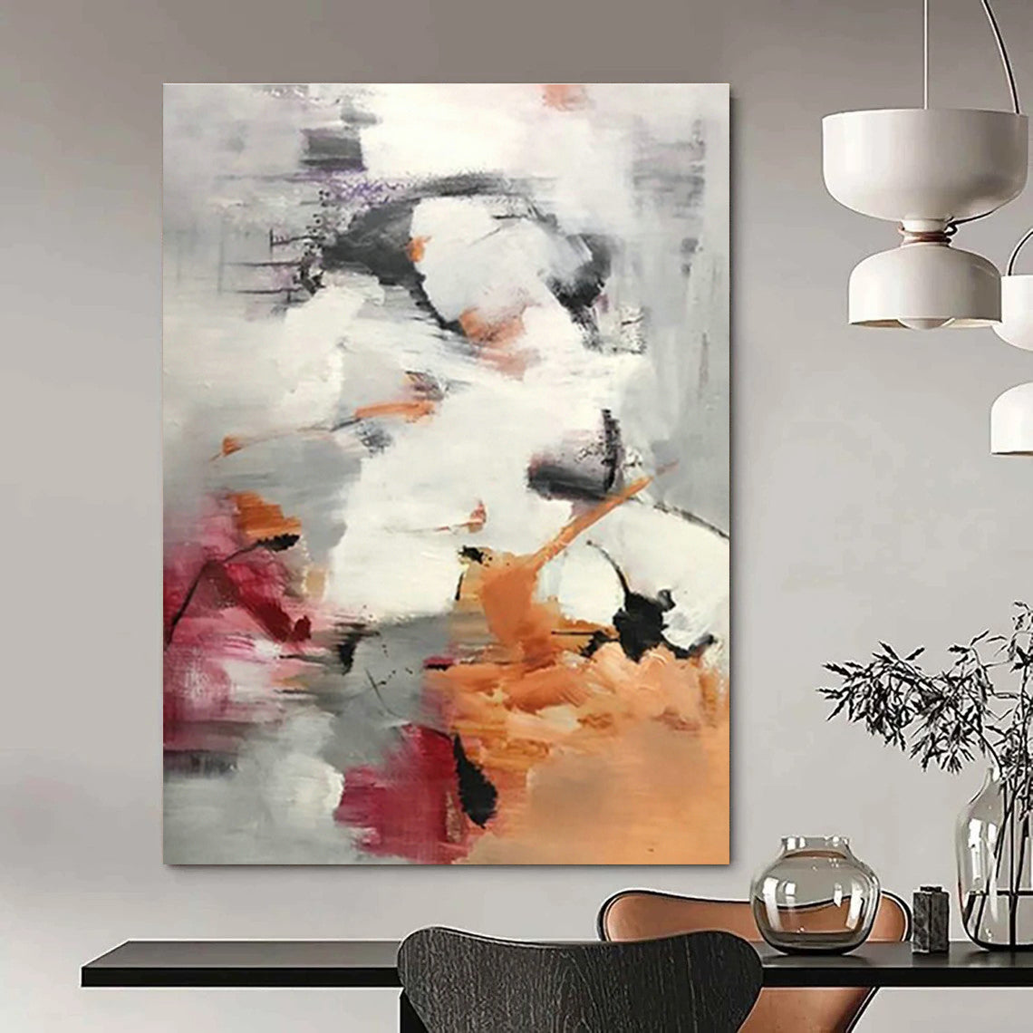 Roomy, Biodegradable Custom Hand - Painted Abstracts for Cottage Eco - Friendliness DLZ0478