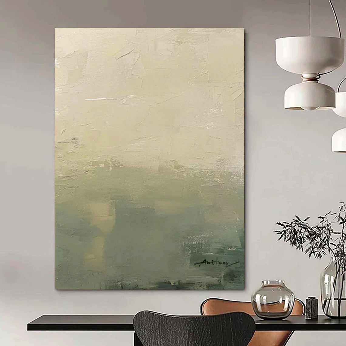 Large Custom Handmade Abstract Canvas for Cottage Bedroom and Living Room DLZ1502