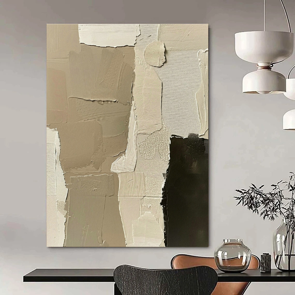 Giant Custom Abstract Painting for Living Room & Cottage Entryway DLZ1168