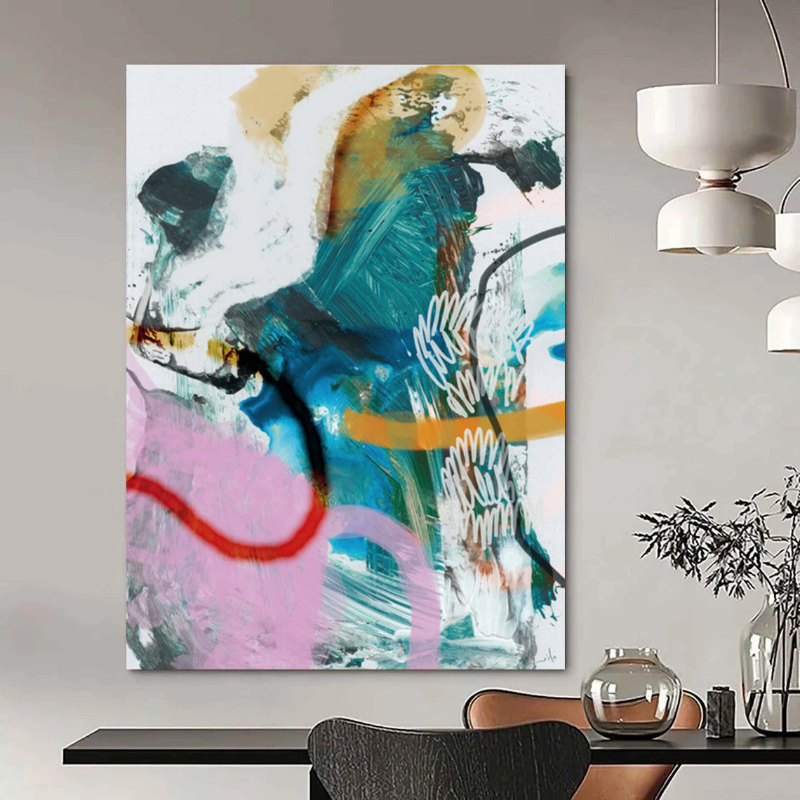 Colorful Eclectic Abstract Painting ADGE229