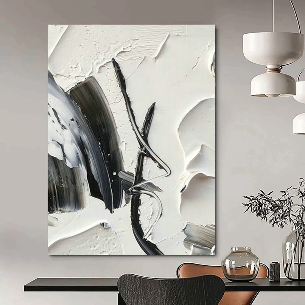 Extra - Large Custom Hand - Painted Abstract Painting for Dining Room, Upgrade the Dining Style DLZ0373