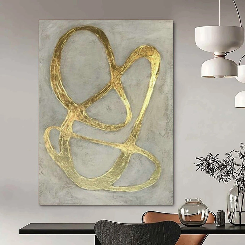 Extra-large Custom Hand-Painted Abstract Art for Dining Room China Cabinet Wall and Entryway Glove Storage Niche Wall DLZ2001