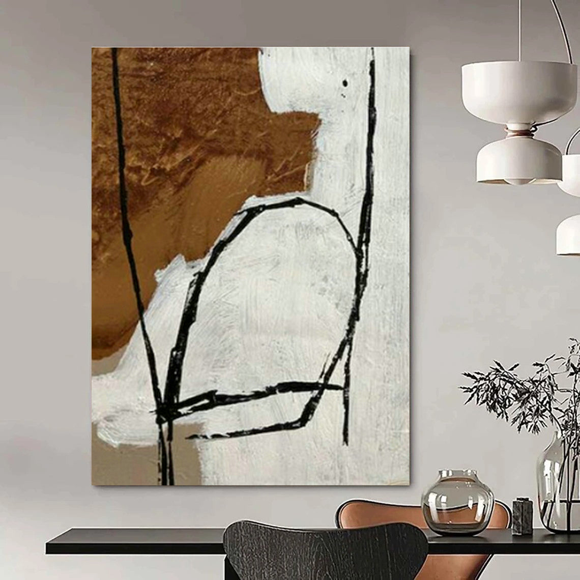 Large Handmade Abstract Painting for Hallway & Entryway DLZ2031