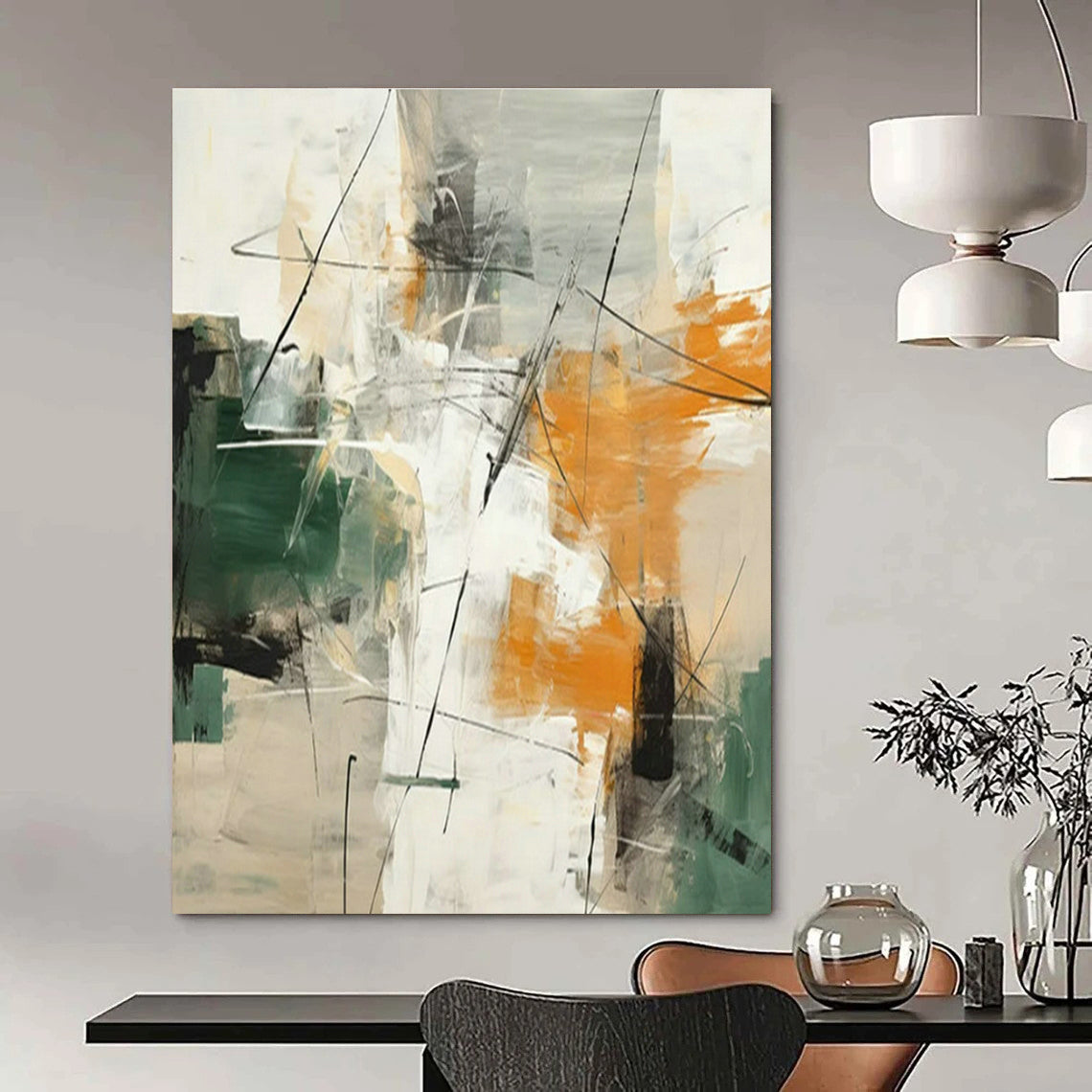 Hand-Crafted Abstract Wall Decor for Cottage Bedroom Jewelry Armoire Wall and Living Room Media Console Wall DLZ1726