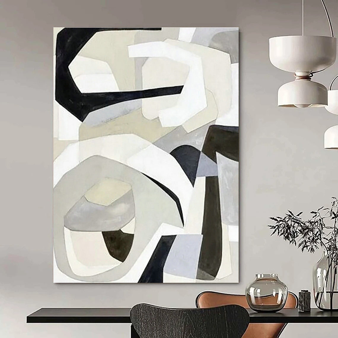 Immense Handmade Abstract Painting for Hallway & Cottage Entryway DLZ1148