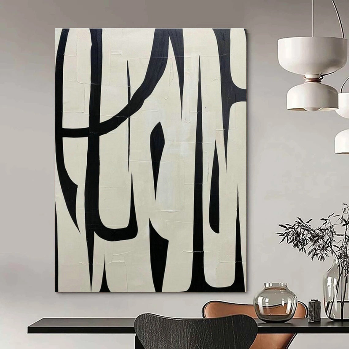 Big, Made - to - Order Handmade Abstract Canvas for Office & Hallway DLZ2038