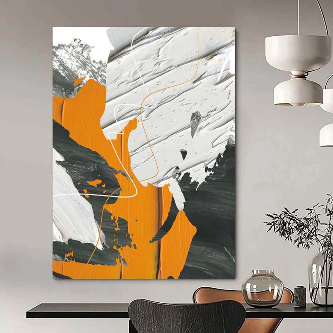 Tremendous Custom - Fit Hand Painted Abstract Wall Decor for Living Room & Dining Room DLZ2228