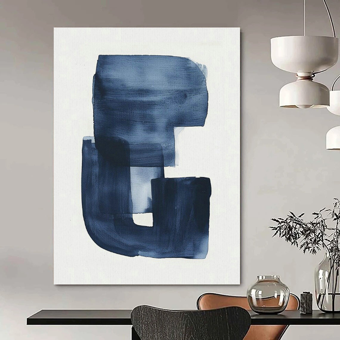 Handmade Abstract Wall Art for Cottage Office and Cottage Entryway DLZ1629