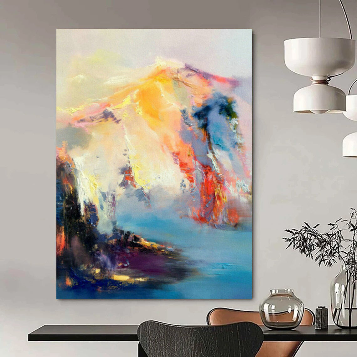 Monumental - Scale Tailored Abstract Painting for Dining Room & Entryway DLZ1068