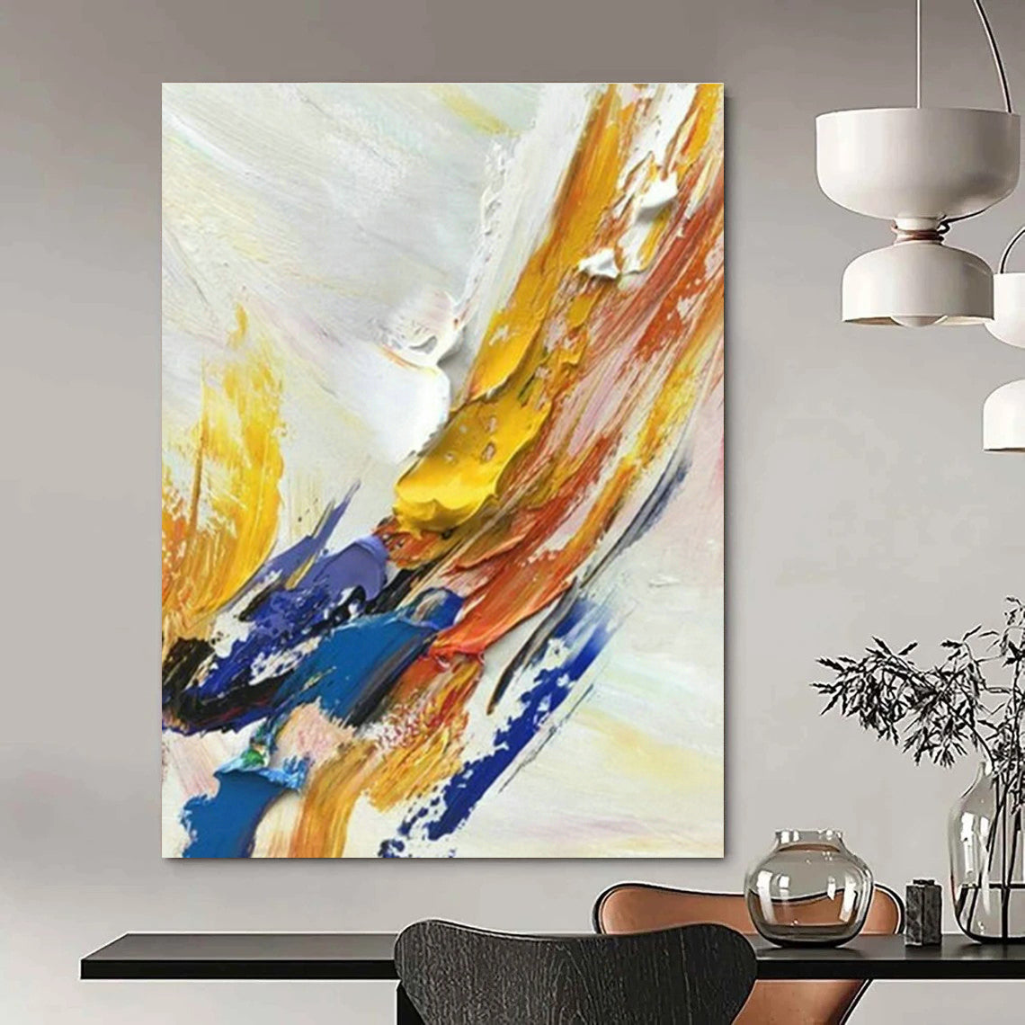Large Handmade Abstract Canvas for Bedroom and Hallway DLZ1446