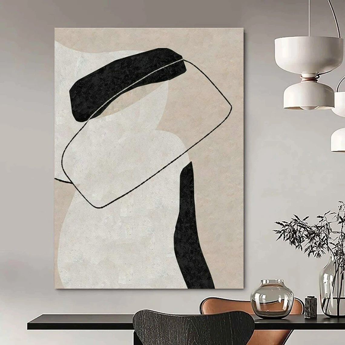 Big, Personalized Handmade Abstract Canvas for Cottage & Bedroom DLZ2050