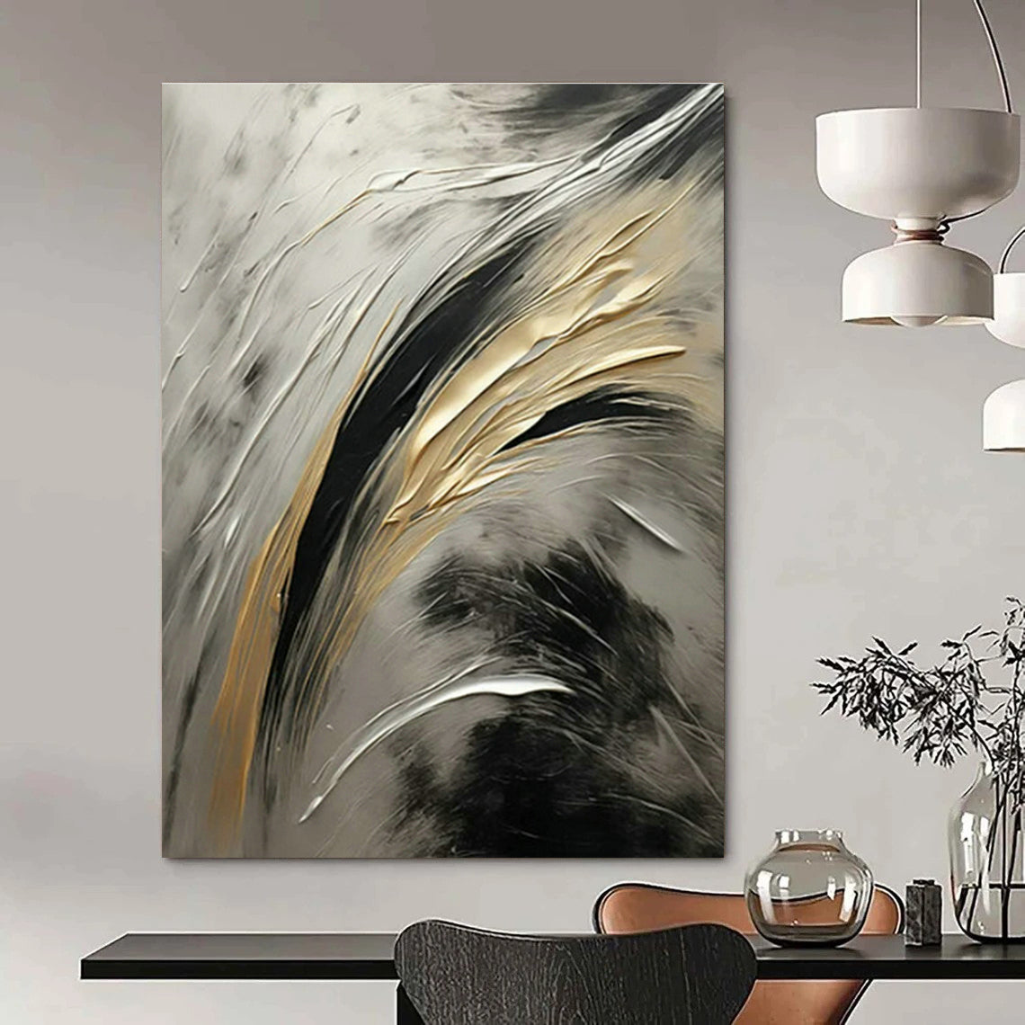 Handmade Abstract Wall Art for Cottage Office Break Room Wall and Hallway Water Cooler Niche DLZ1719