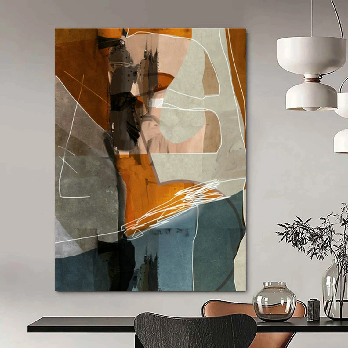 Custom Abstract Paintings for Bedroom Dressing Room Jewelry Armoire Inserts & Office Branding Zone Display Stand Bases DLZ0891
