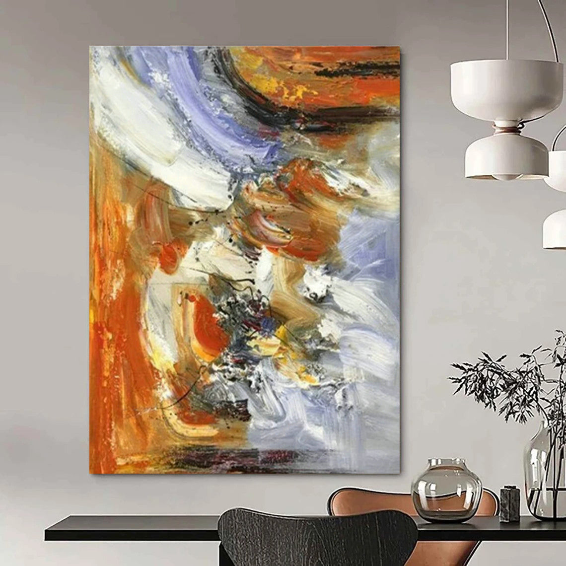 Large Hand-Painted Abstract Decor for Dining Room and Hallway DLZ1460