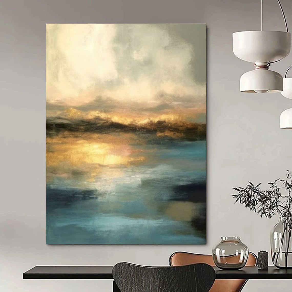 Handmade Abstract Wall Art for Cottage Living Room and Hallway DLZ1464