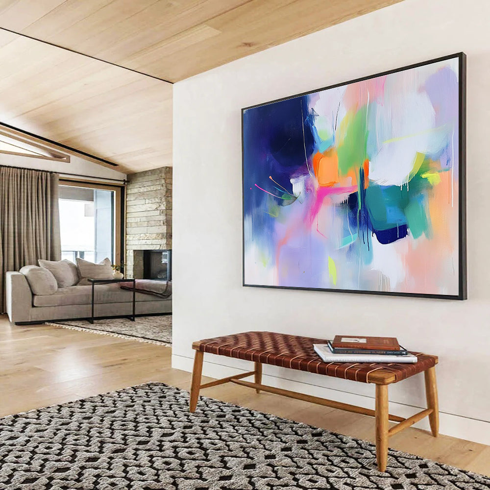 Colorful Abstract Fusion Painting with Vivid Hues DYP470