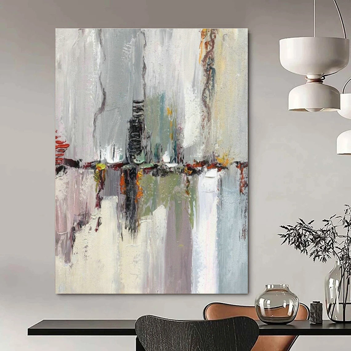 Tremendous - Sized Custom Abstract Art for Dining Room Buffet Tables & Office Mail Rooms DLZ0624