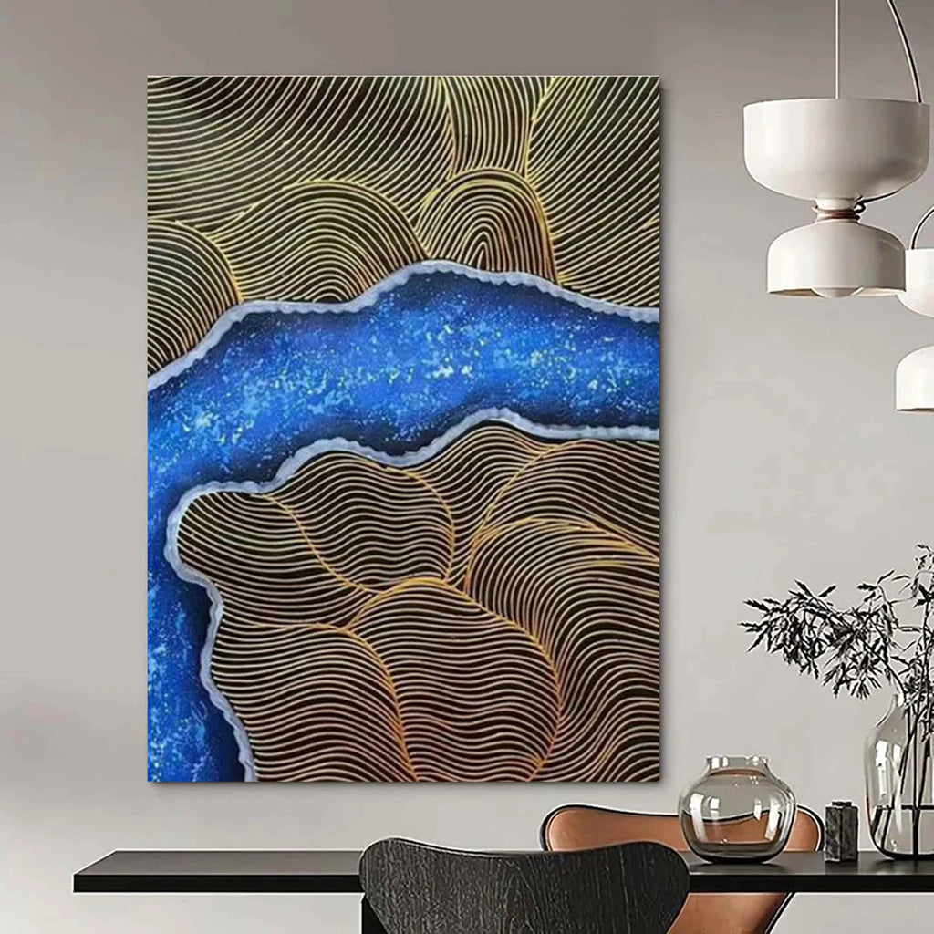 Oversized Handcrafted Abstract Painting for Bedroom & Office DLZ1352