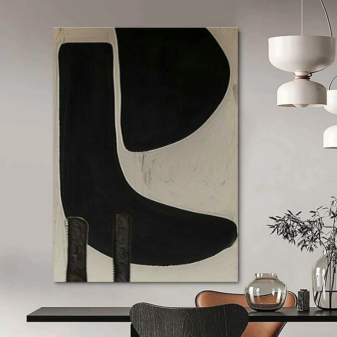 Extra-large Custom Handmade Abstract Painting for Bedroom Wardrobe Interior Door and Dining Room Side Table Wall DLZ1975