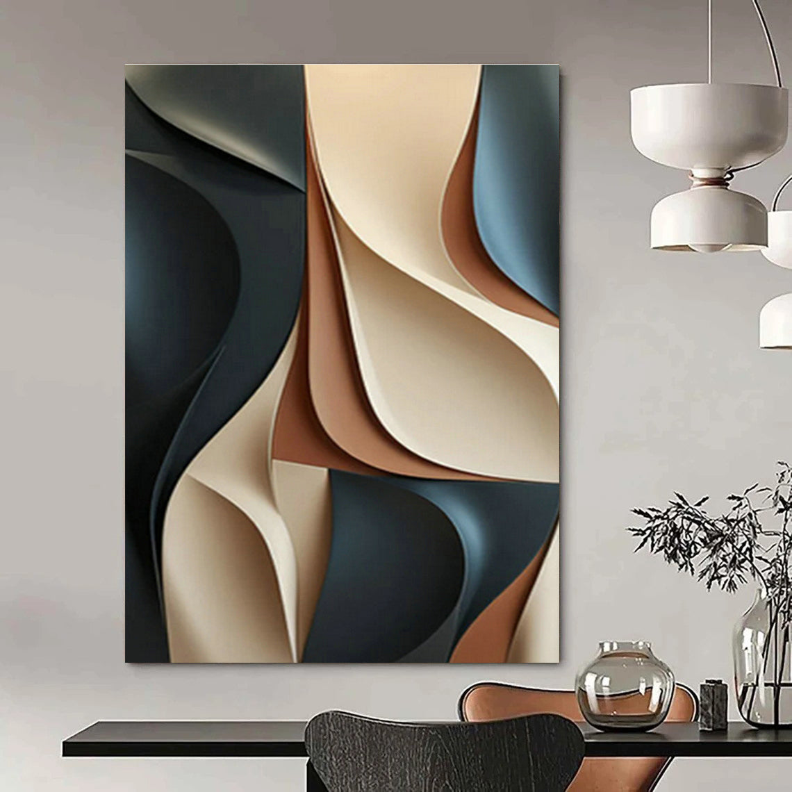 Vast Personalized Hand-Painted Abstract Artwork for Living Room & Hallway DLZ1030