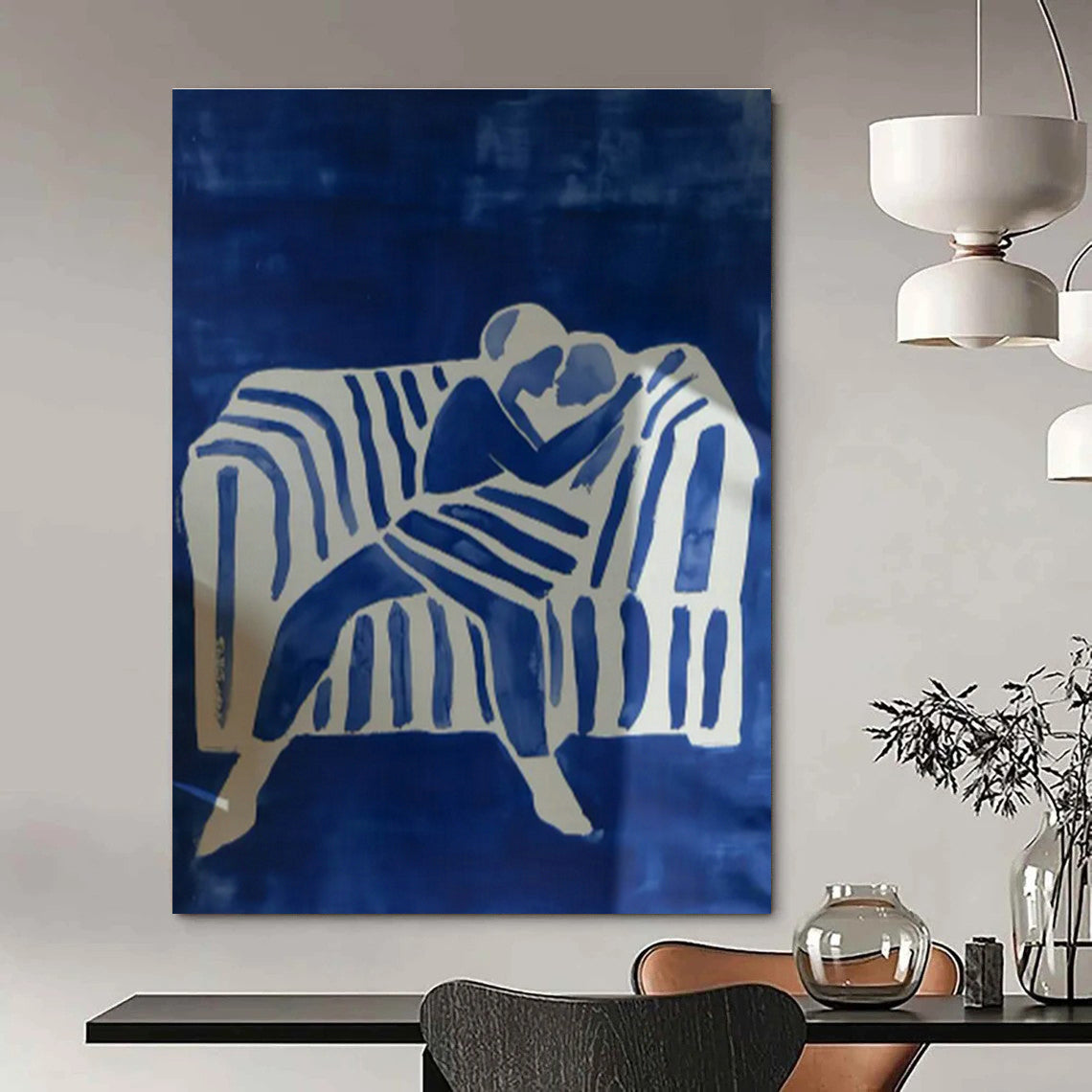 Massive Abstract Hand - Painted Art for Bedroom Nightstands & Cottage Hallway Mail Slots DLZ0692