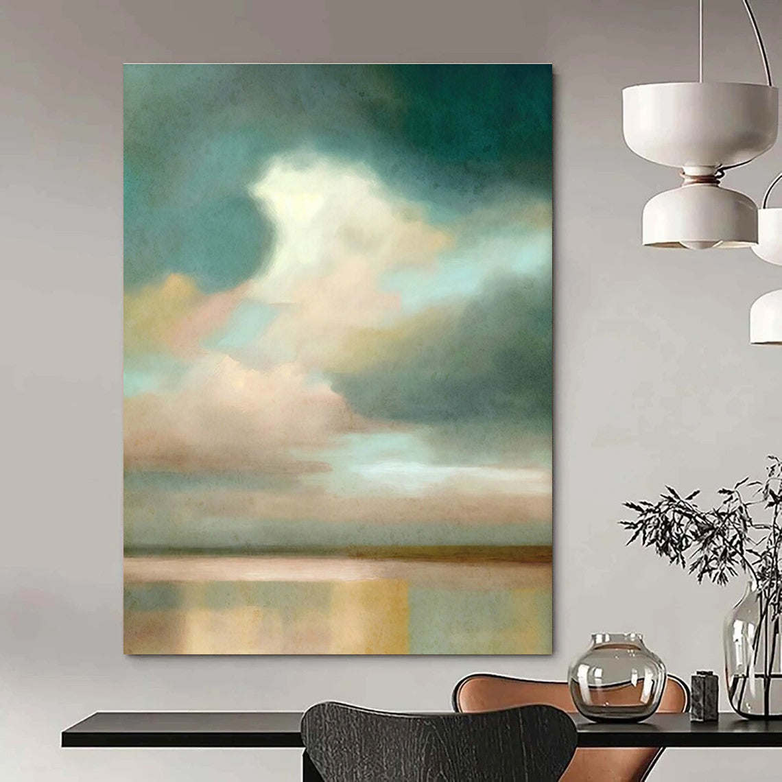 Hand - Painted Grand Abstract Creation for Dining Room & Hallway DLZ1364