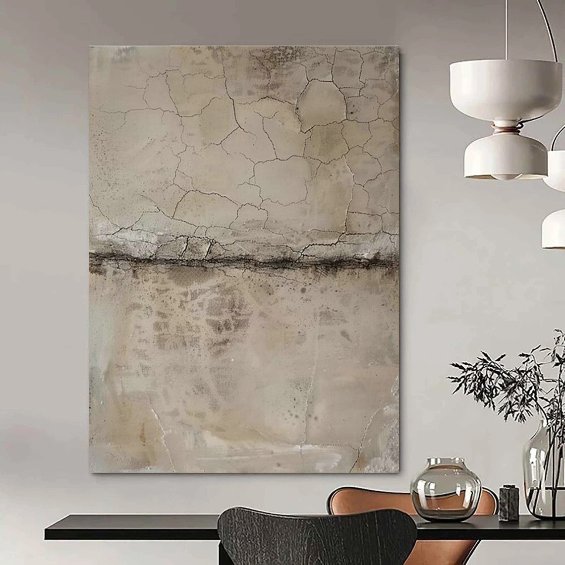 Large Custom Handmade Abstract Wall Art for Hallway and Cottage Living Room DLZ1572