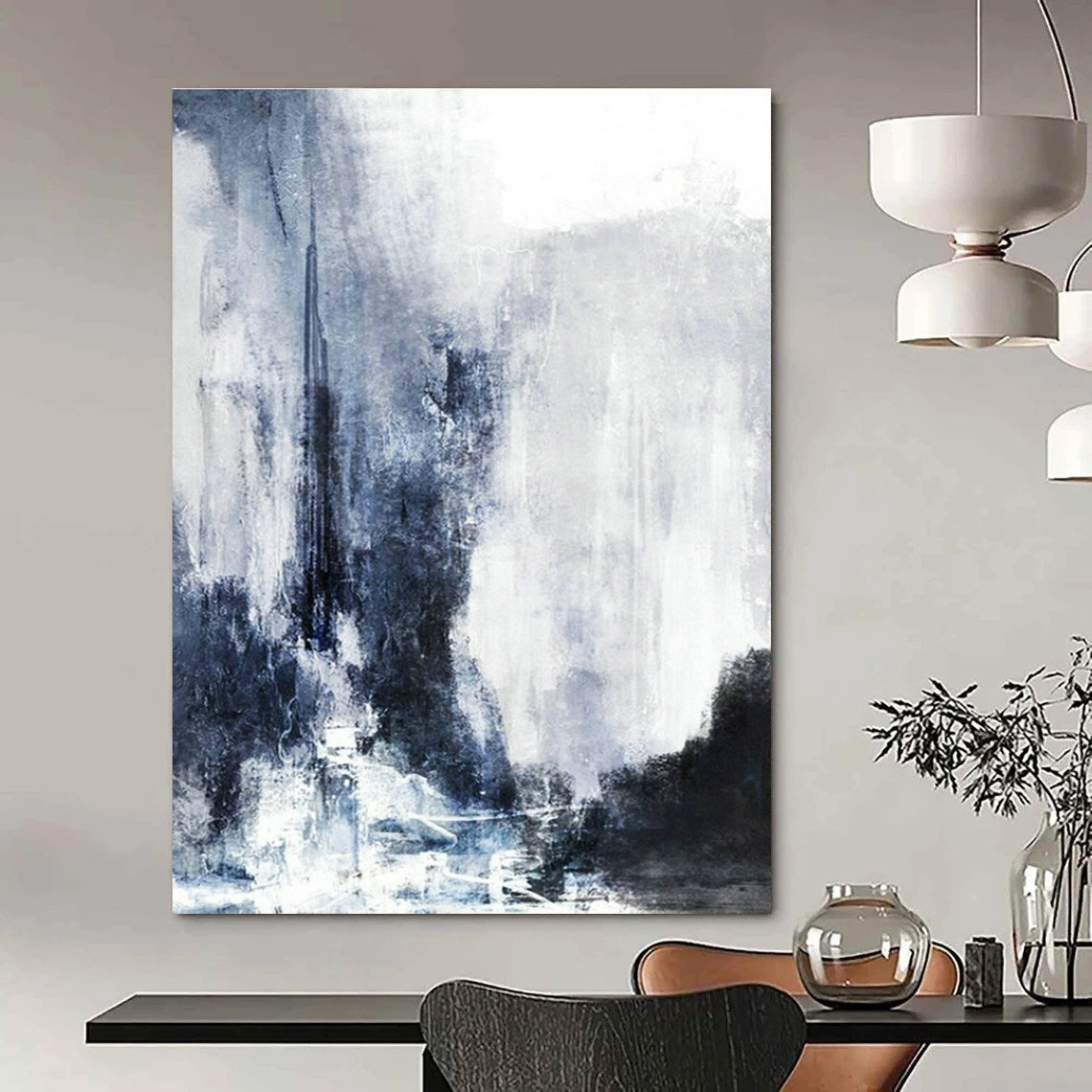 Oversized, Customizable Hand Painted Abstract Art for Bedroom & Entryway DLZ2037