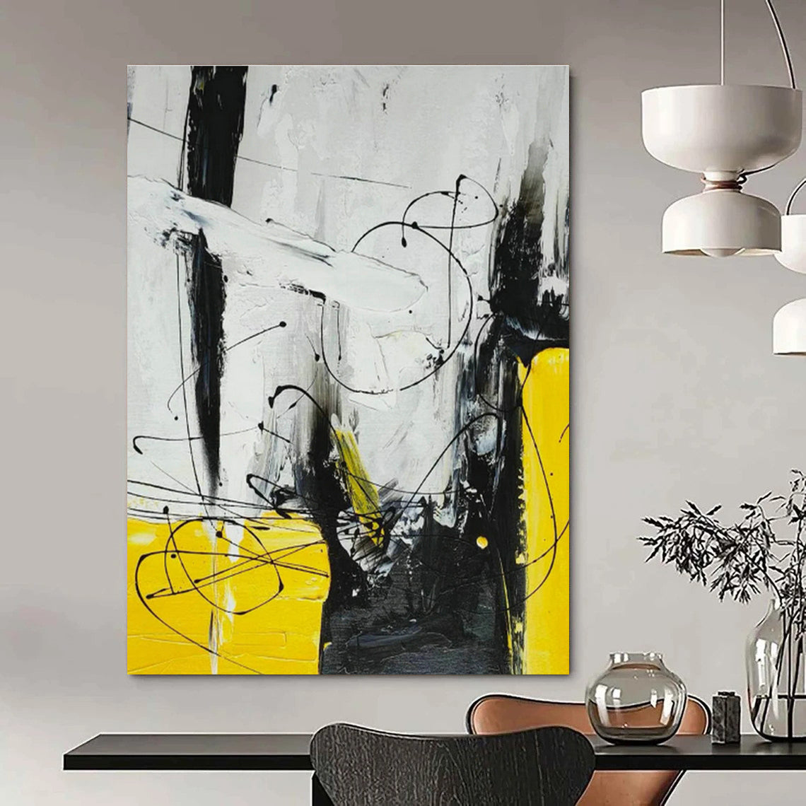 Mega - Sprawling, AI - Generated Custom Abstract Canvases for Bedroom Uniqueness DLZ0497
