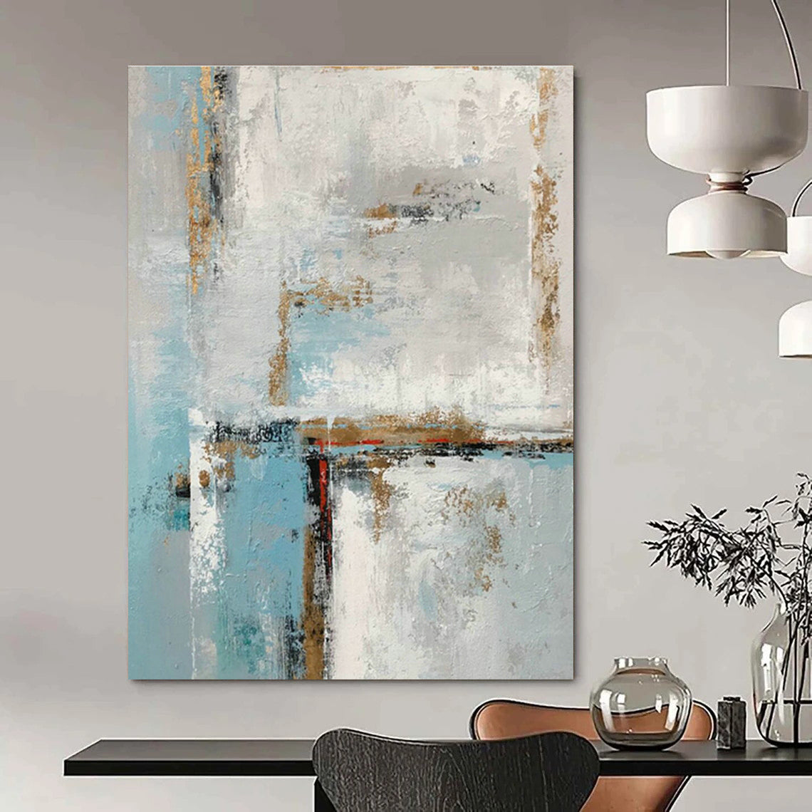 Massive Custom Hand - Painted Abstracts for Cottage Dining Room & Office DLZ0567