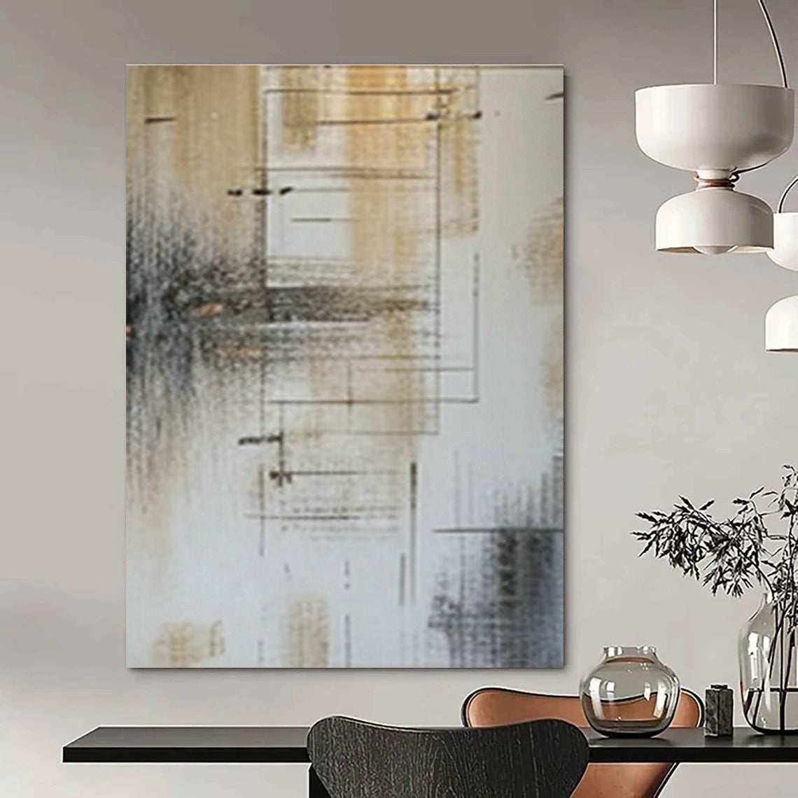 Large-Scale Customizable Abstract Painting for Bedroom & Living Room DLZ0986