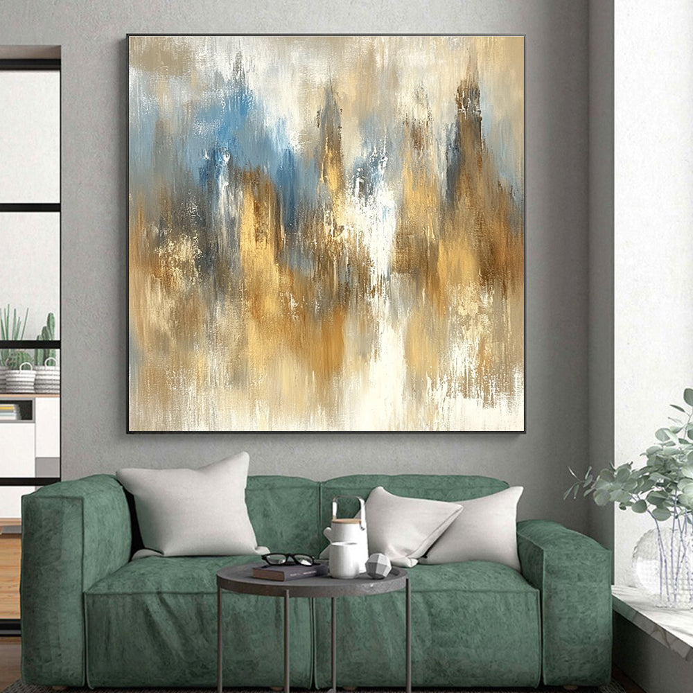 Cityscape Abstract with Blue Brown and White GER336