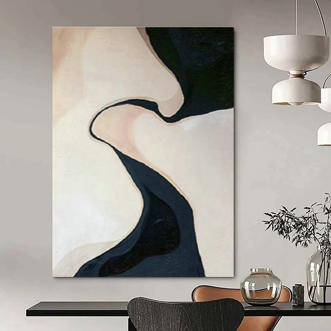 Handmade Abstract Wall Art for Cottage Bedroom and Dining Room DLZ1509