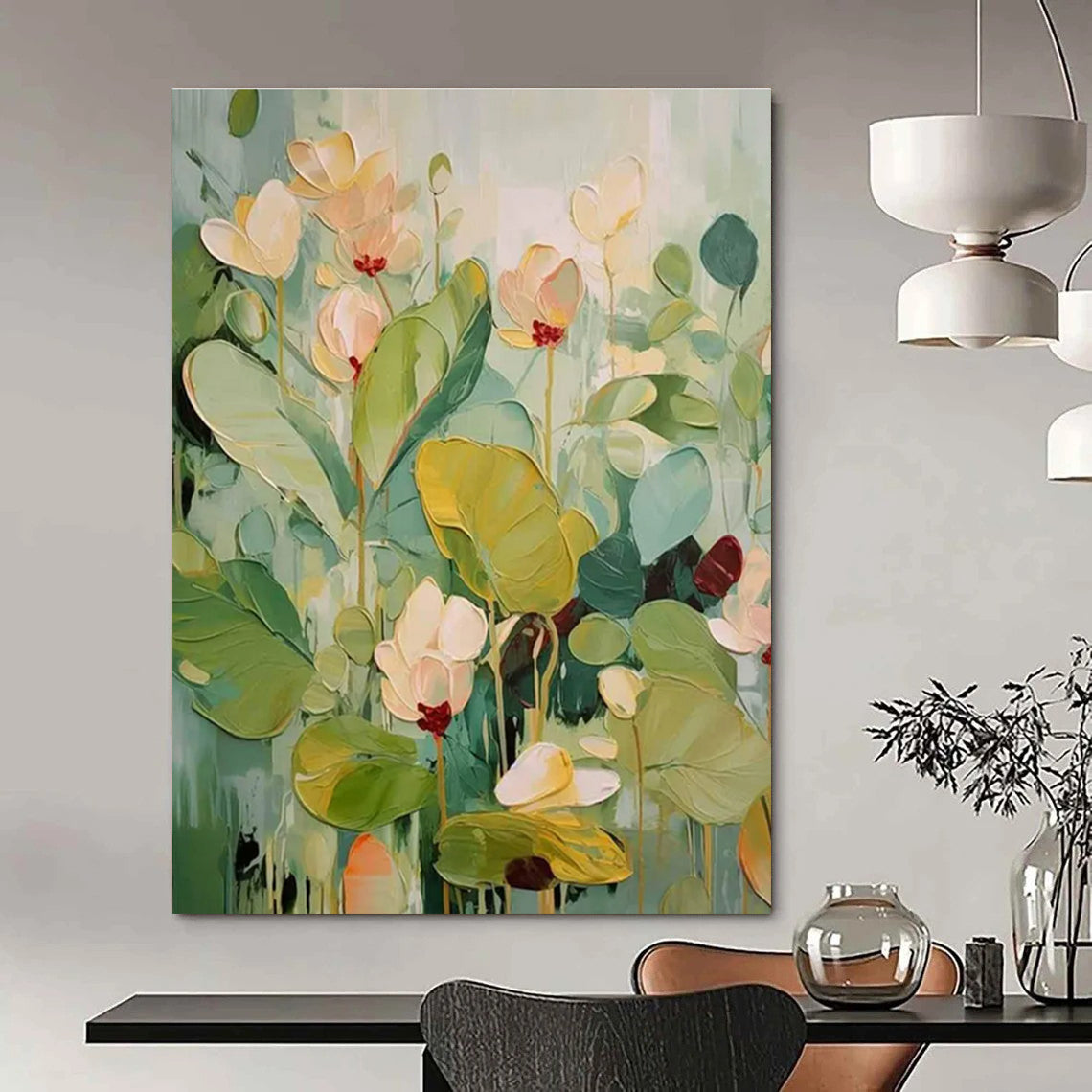 Pastel - colored Flower Field Abstract Painting ADGE084