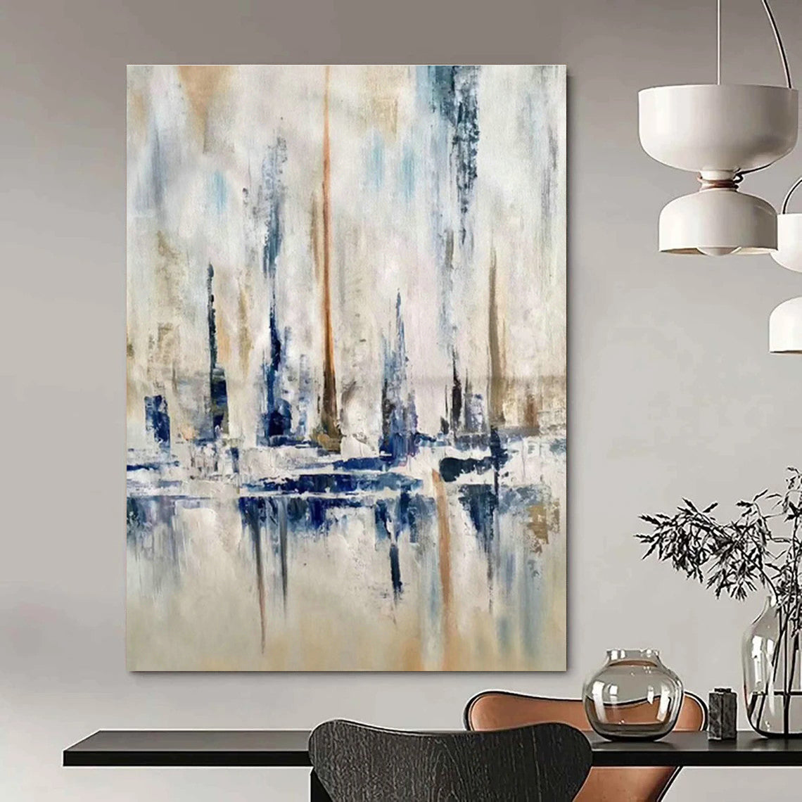 Gigantic, Pressure - Sensitive Custom Abstract Paintings for Living Room Interaction DLZ0473