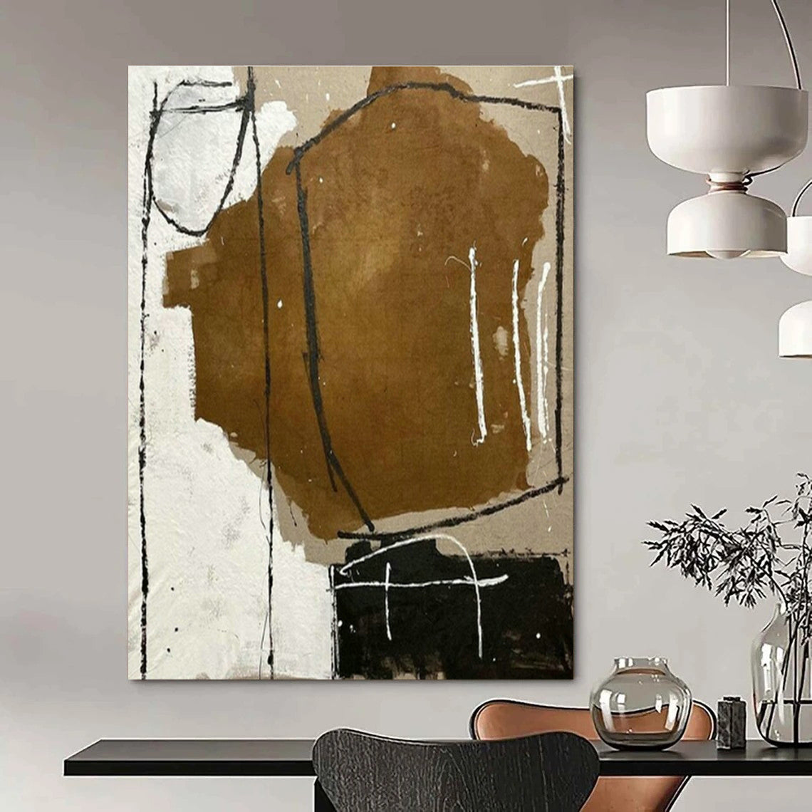 Oversized Handmade Abstract Canvas Art for Cottages & Bedroom DLZ2029