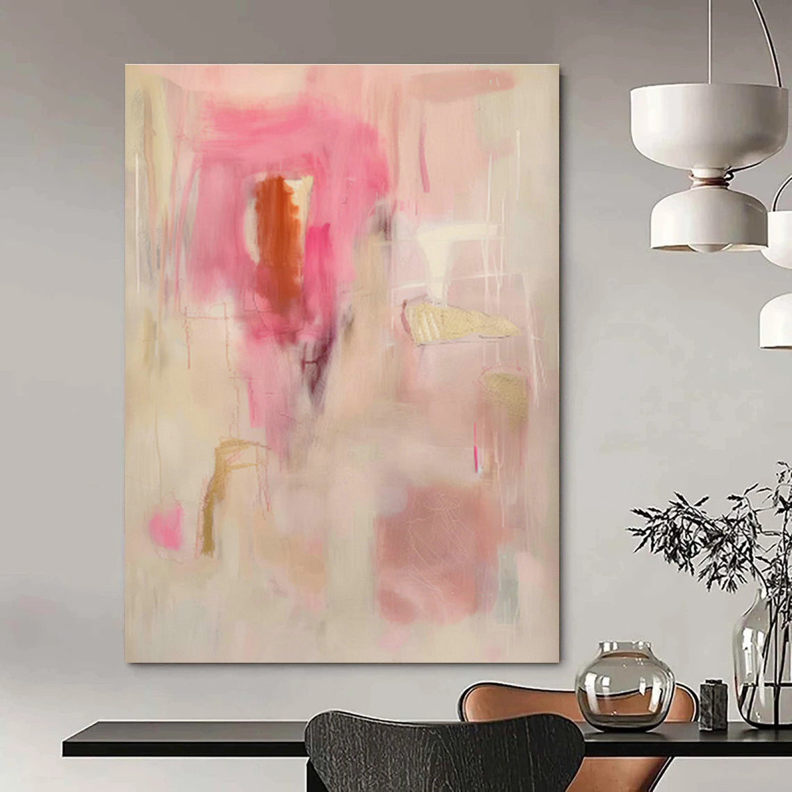 Oversized Hand - Painted Abstract Art for Office Cubicle Desktops & Entryway Mail Sorters DLZ0717