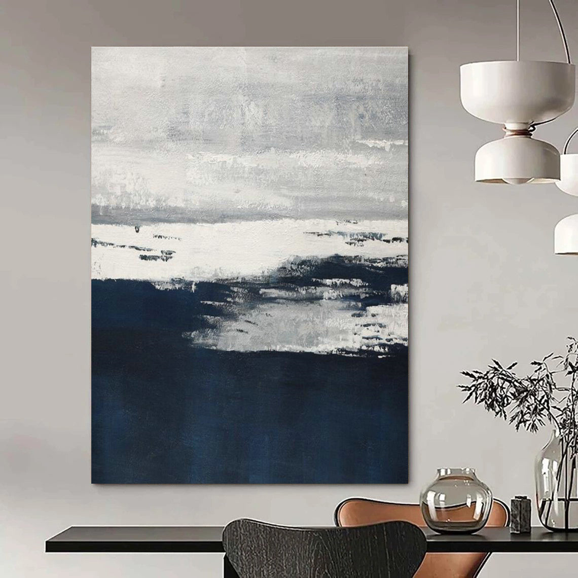Colossal Proportion Custom-Fit Hand Painted Abstract Art for Office & Entryway DLZ2240