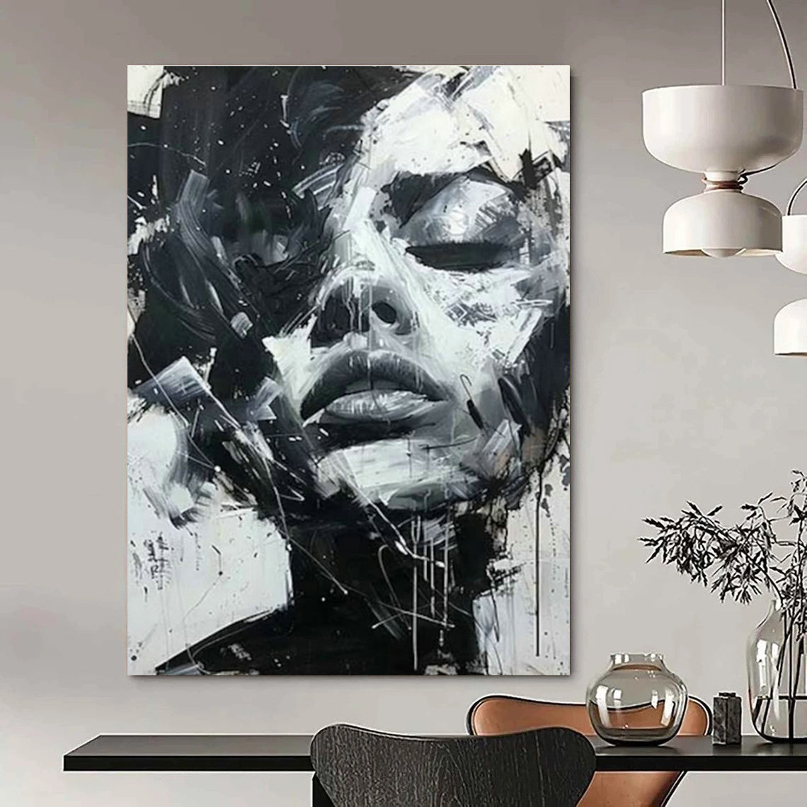 Handmade Abstract Wall Art for Office and Cottage Hallway DLZ1553