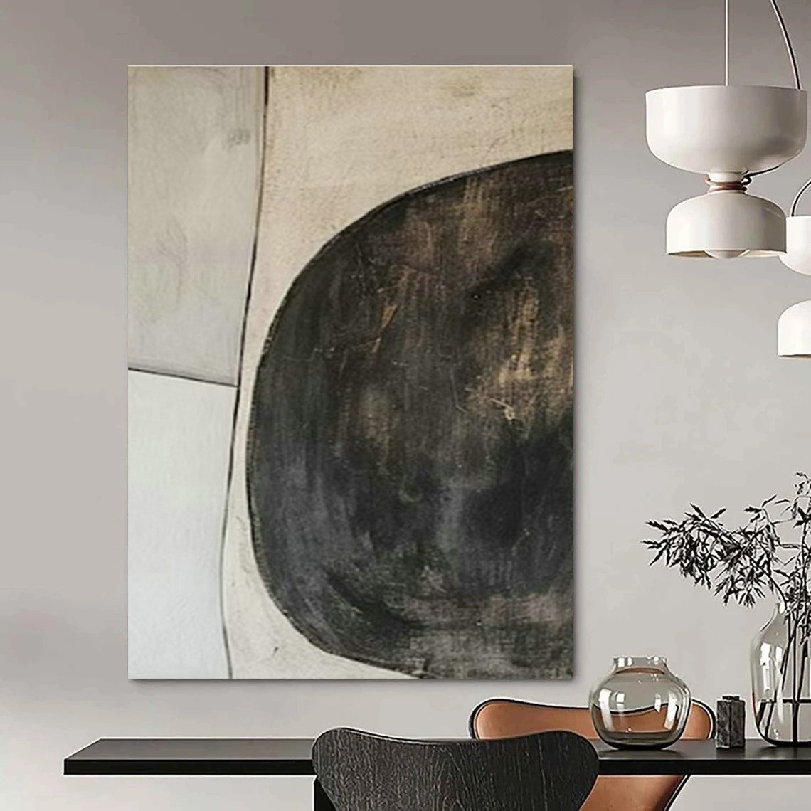 Large Handmade Abstract Canvas Art for Hallway & Cottages DLZ2013