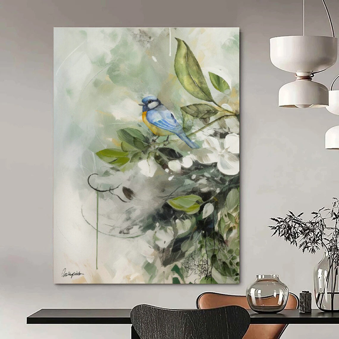 Enormous Custom Abstract Wall Art for Entryway & Dining Room DLZ1092