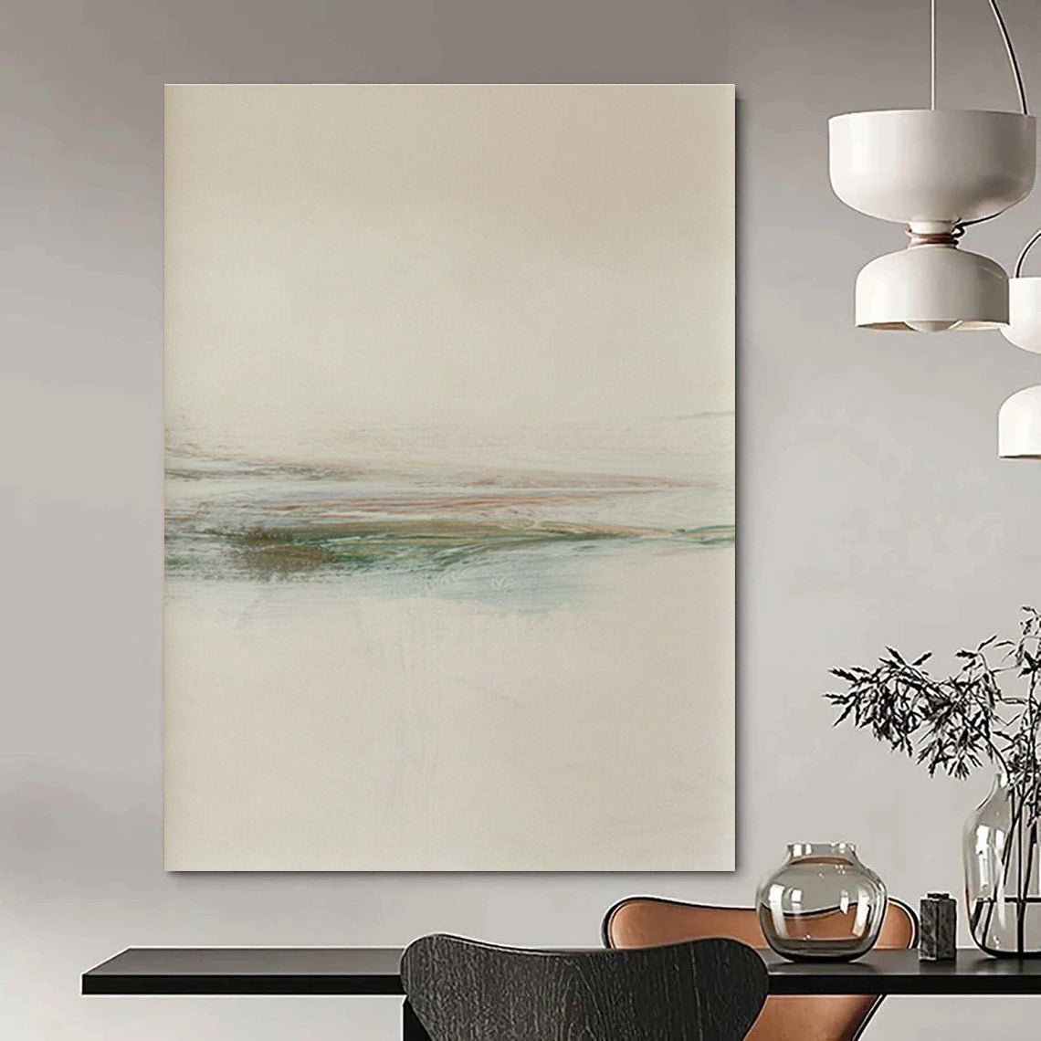 Neutral Tones Subtle Landscape Abstract Painting ADGE226