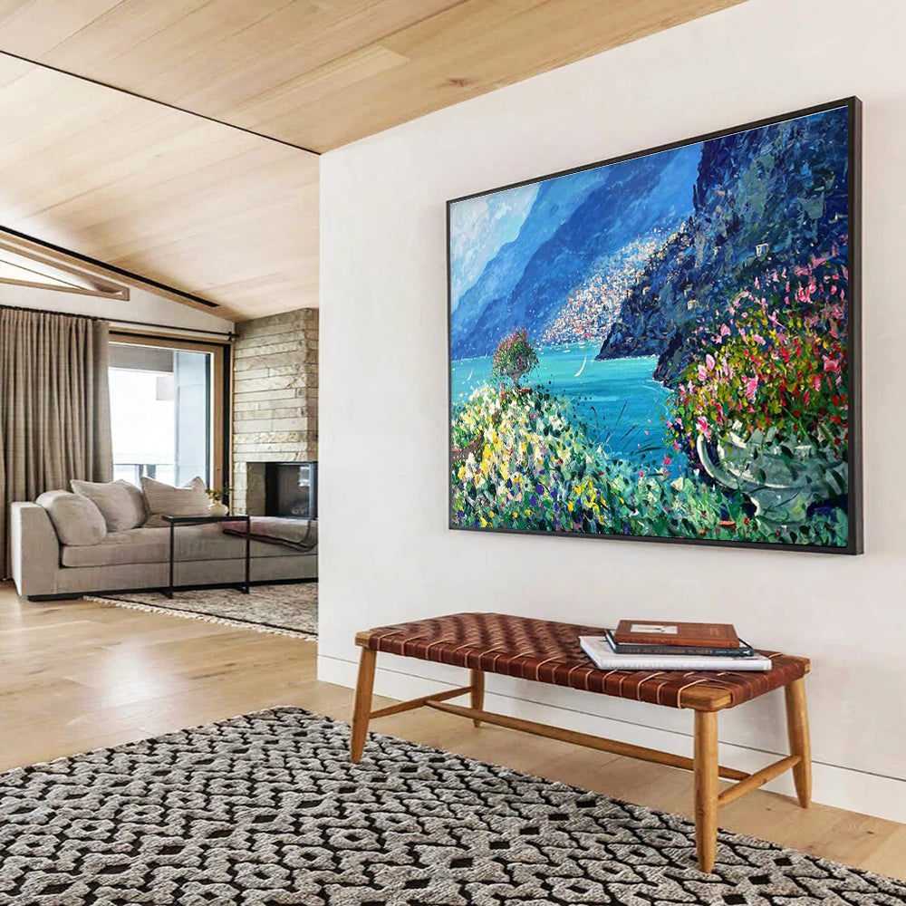 Coastal Garden View Abstract Painting THY447