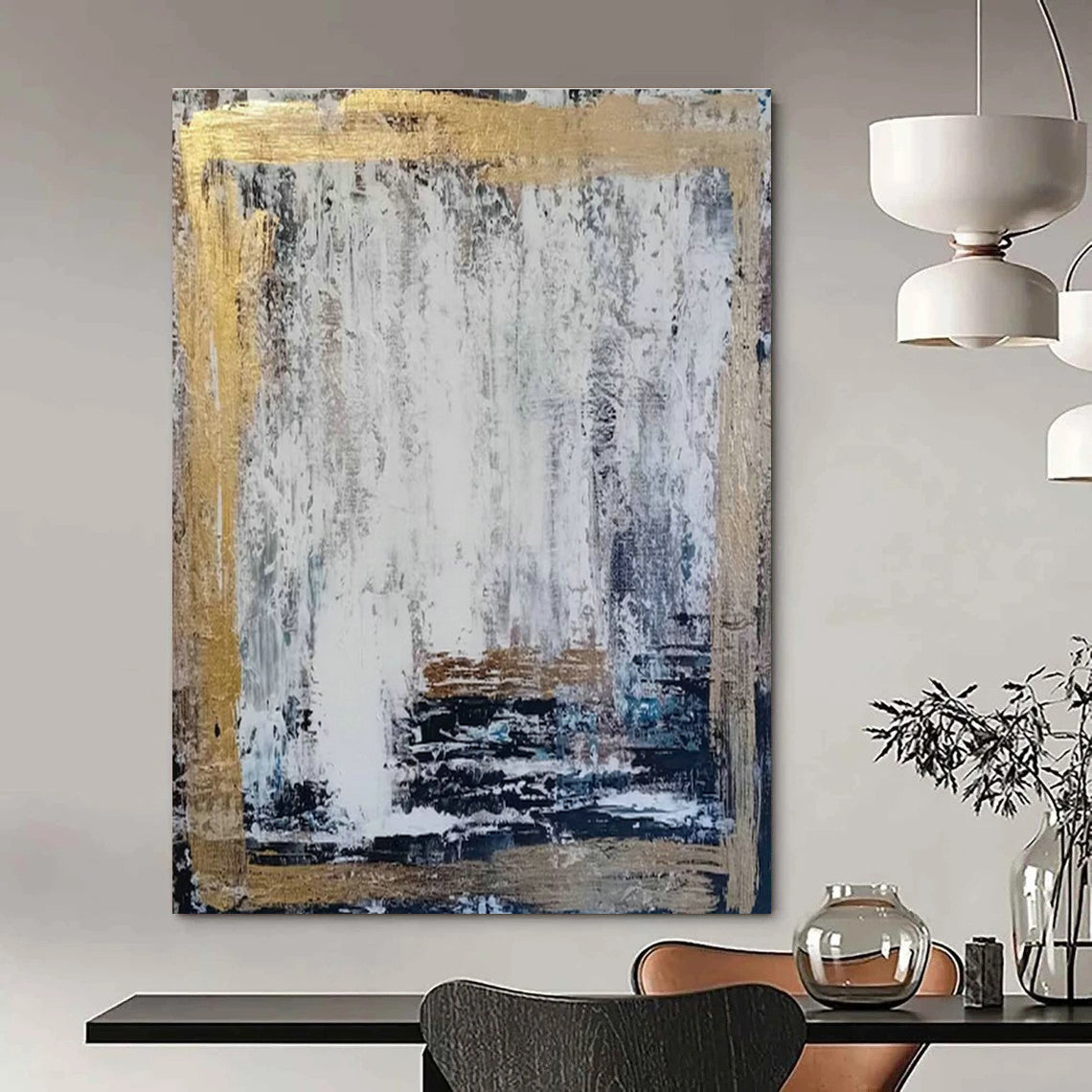 Gigantic Custom-Engineered Hand Painted Abstract Wall Art for Living Room & Office DLZ2113