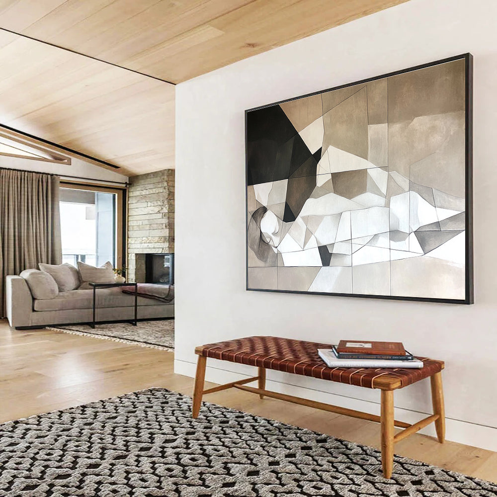 Geometric Figure - Cubist Style Abstract Painting DYP049