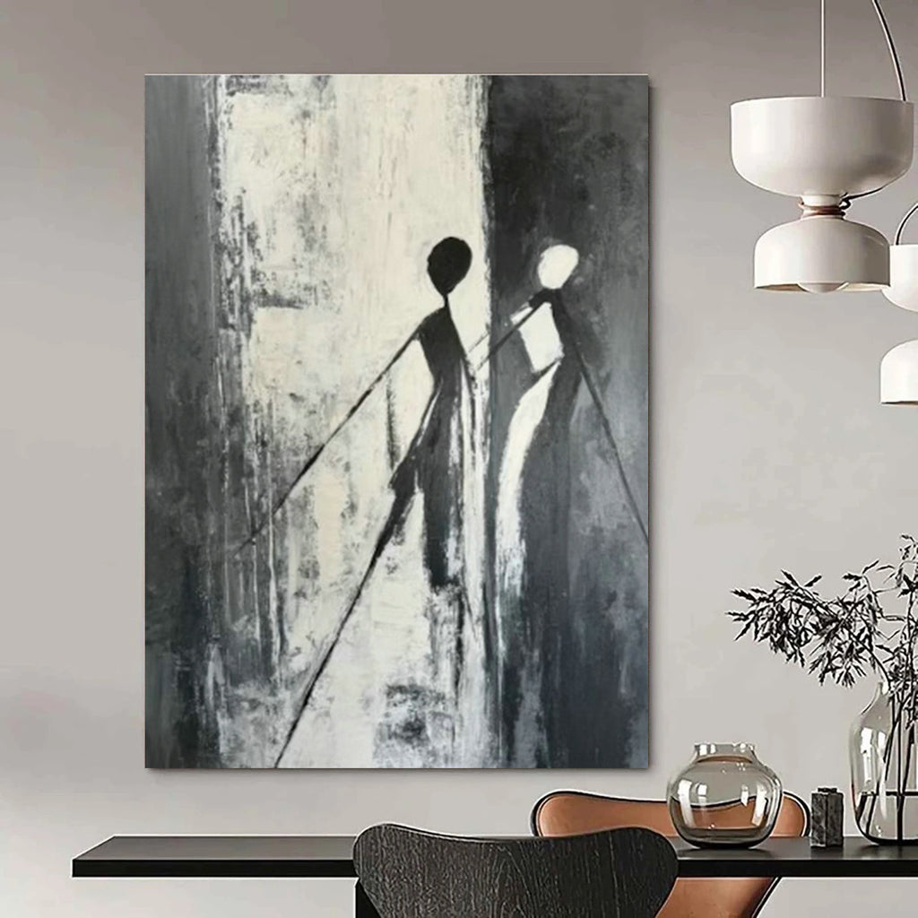 Oversized Hand - Painted Abstract Canvases for Dining Room and Office DLZ0628